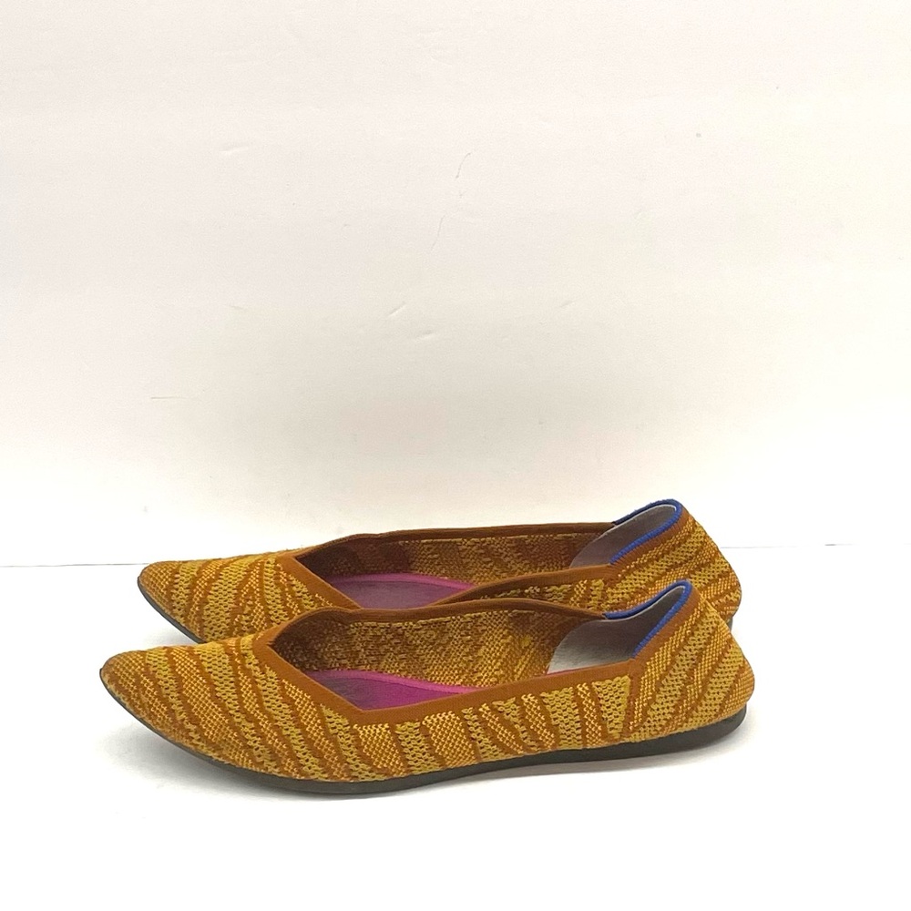 Rothy's the point golden zebra women shoes Sz 10